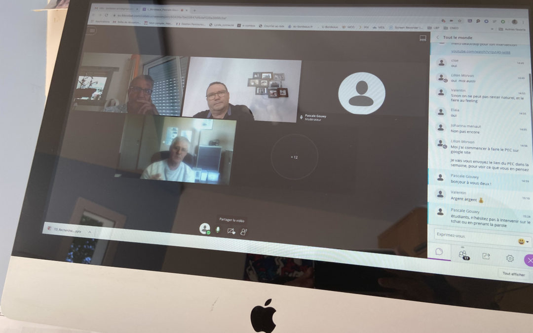 Webinaire organisé pour les BTS2 avec nos partenaires professionnels pendant le confinement : « Les bonnes pratiques en entretien de recrutement ».