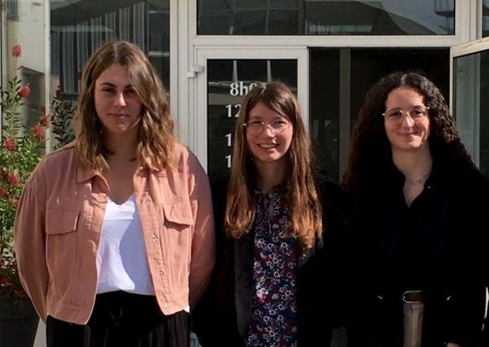 Amandine, Maëva et Justine stagiaires à la Caf des landes