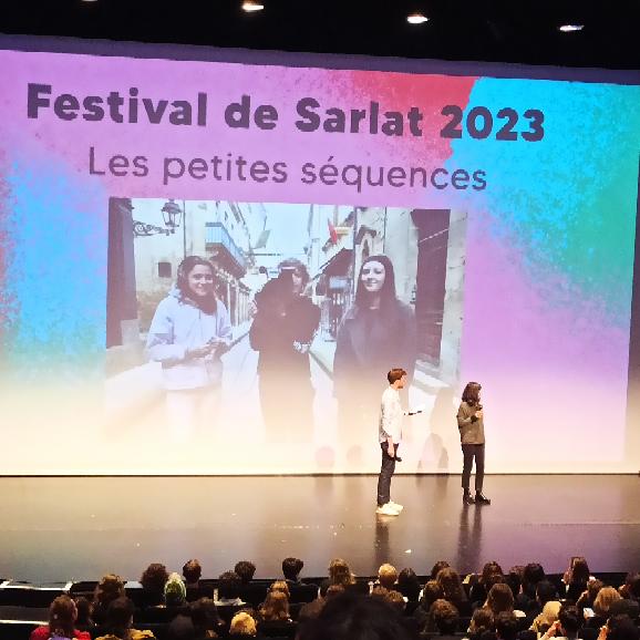 Les élèves de Terminale option Cinéma Audiovisuel au Festival de Sarlat