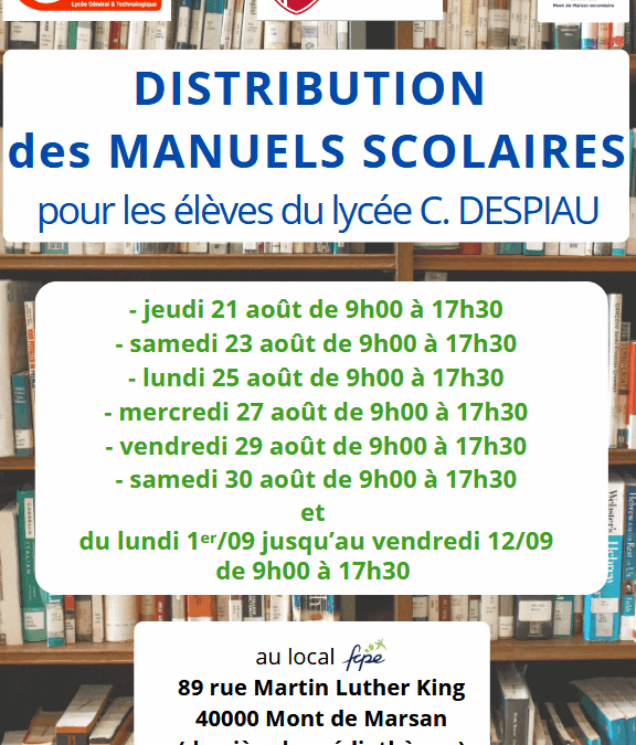 Distribution des manuels scolaires